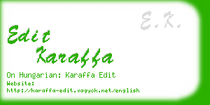 edit karaffa business card